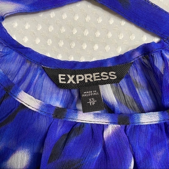 EXPRESS - Purple Chiffon over Slip Dress - Picture 7 of 8